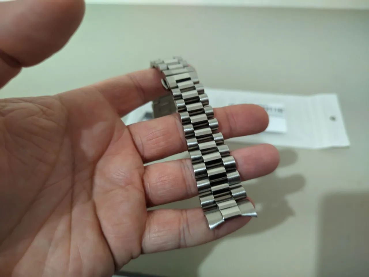 Pulseira Presidente 18mm aço sólido 