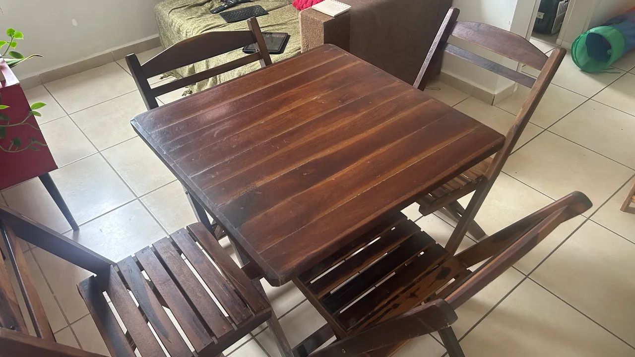 Mesa dobrável madeira
