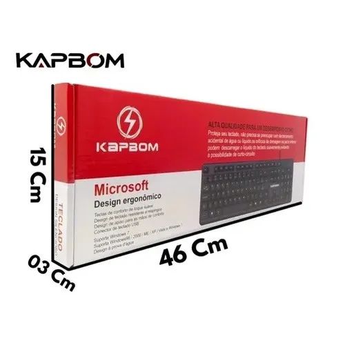 Teclado Kapbom KA-691 com Fio USB para PC e Notebook - Foto 3