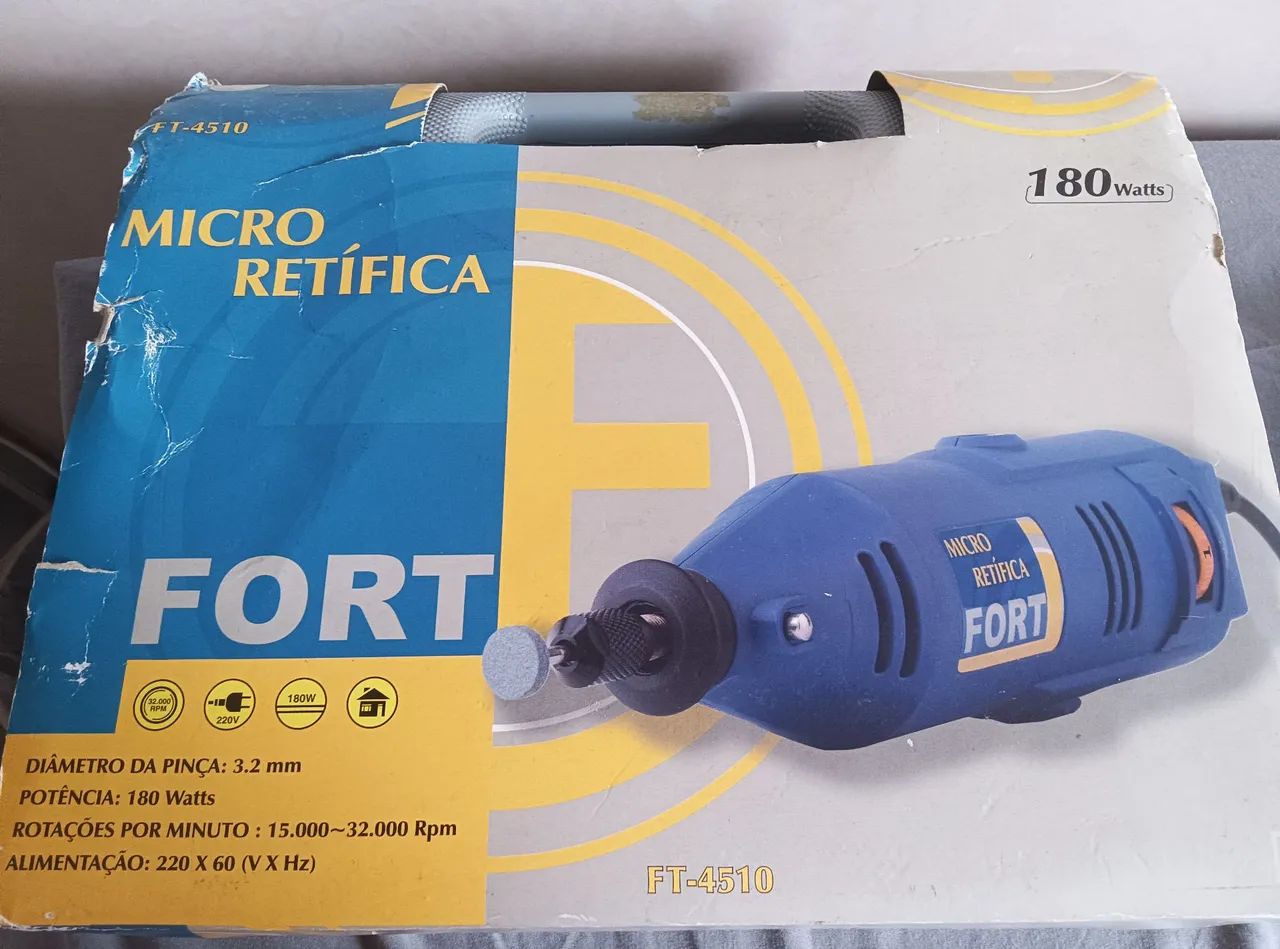 Micro retífica Fort 180 watts, FT-4510 - Foto 2