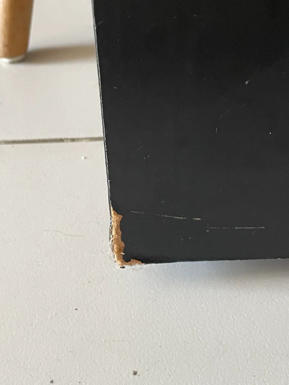Mesa preta MDF laqueado com tampo de vidro  - Foto 4