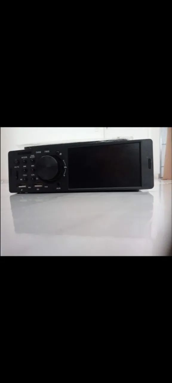 Mp5 Player 1din rádio estéreo com controle e chicote para instalação!  (Aparelho novo)