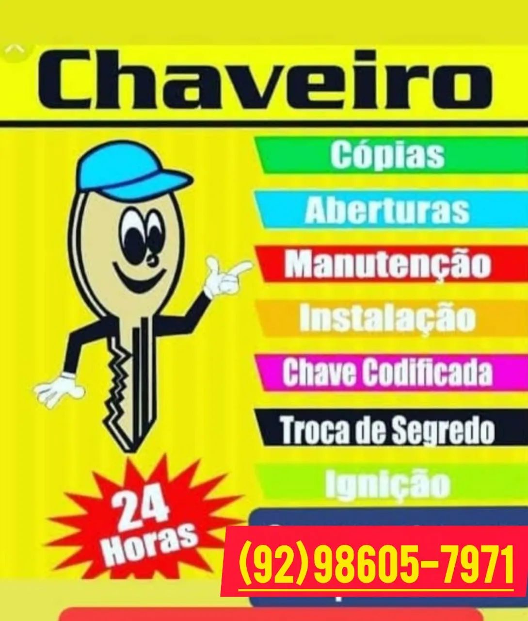 Chaveiro Especializado atende 24 horas em Manaus 