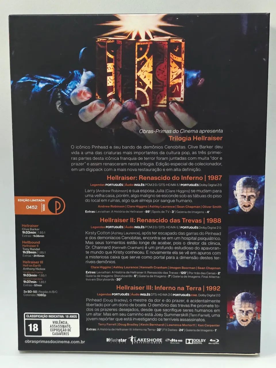 Blu-ray Trilogia Hellraiser OP - Foto 2
