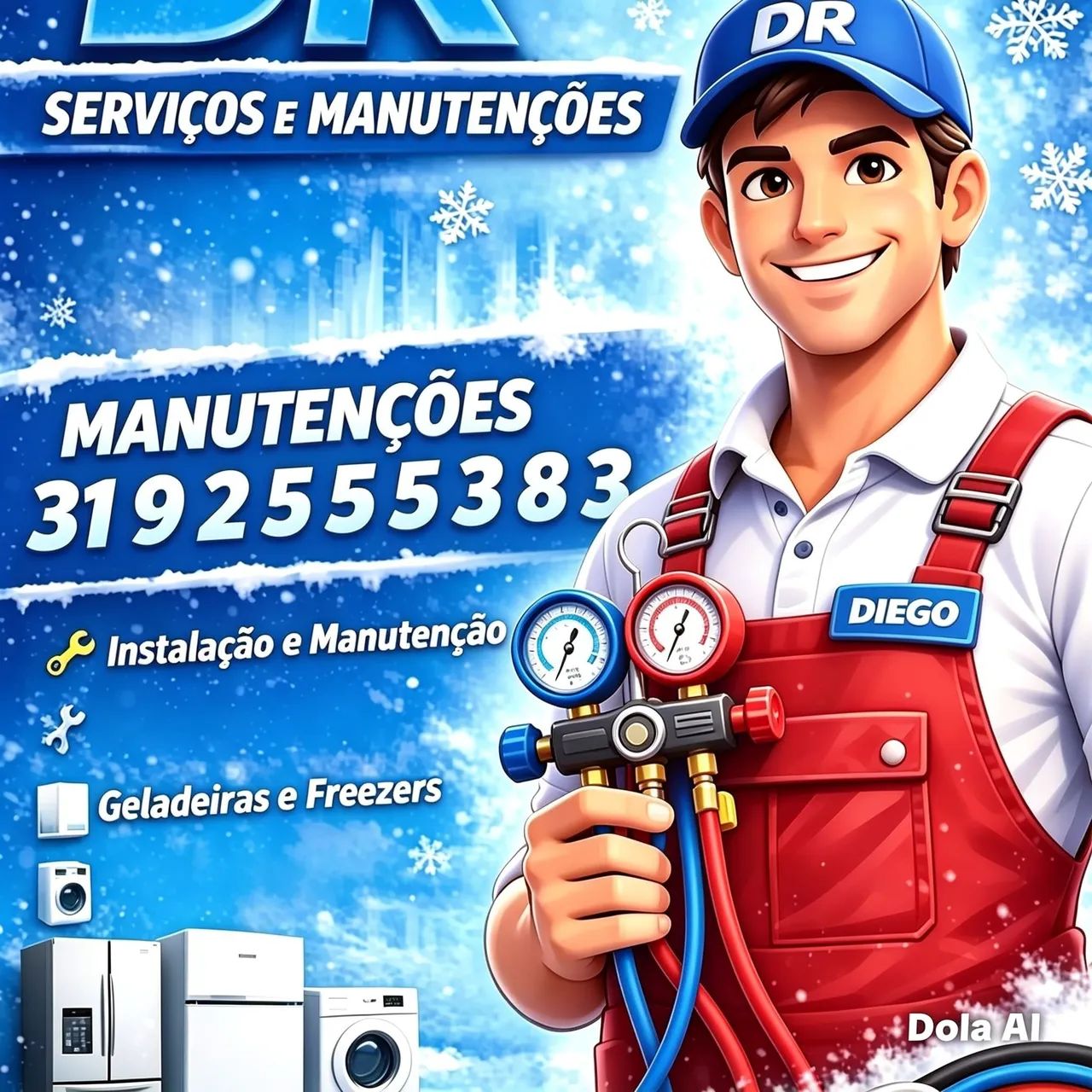 Consertoe em geladeira,freezers E máquina de lavar roupa s