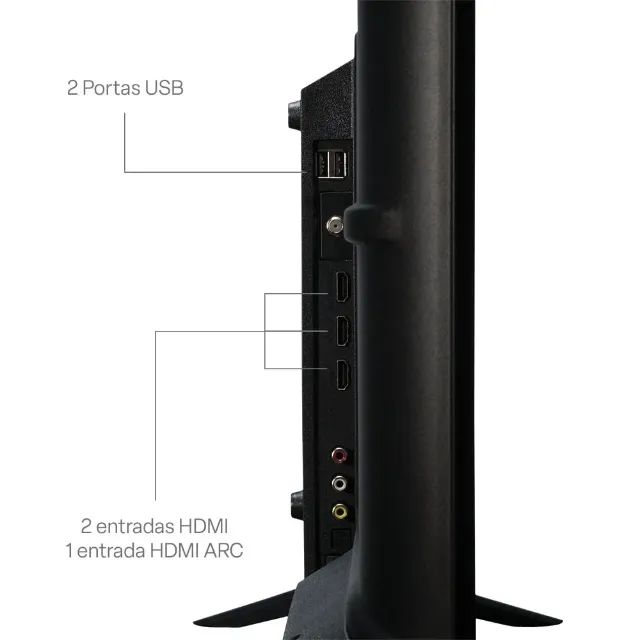 Lacrada+Garantia TV 32 Pol Multi 3 HDMI Wifi e Espelhamento - TL062M+ BRINDE - Foto 5