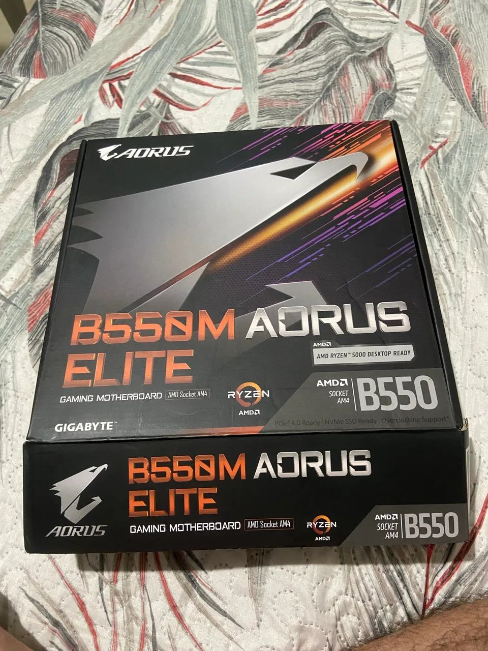 Placa mãe Gigabyte B550M Aorus Elite c/caixa original - Foto 3