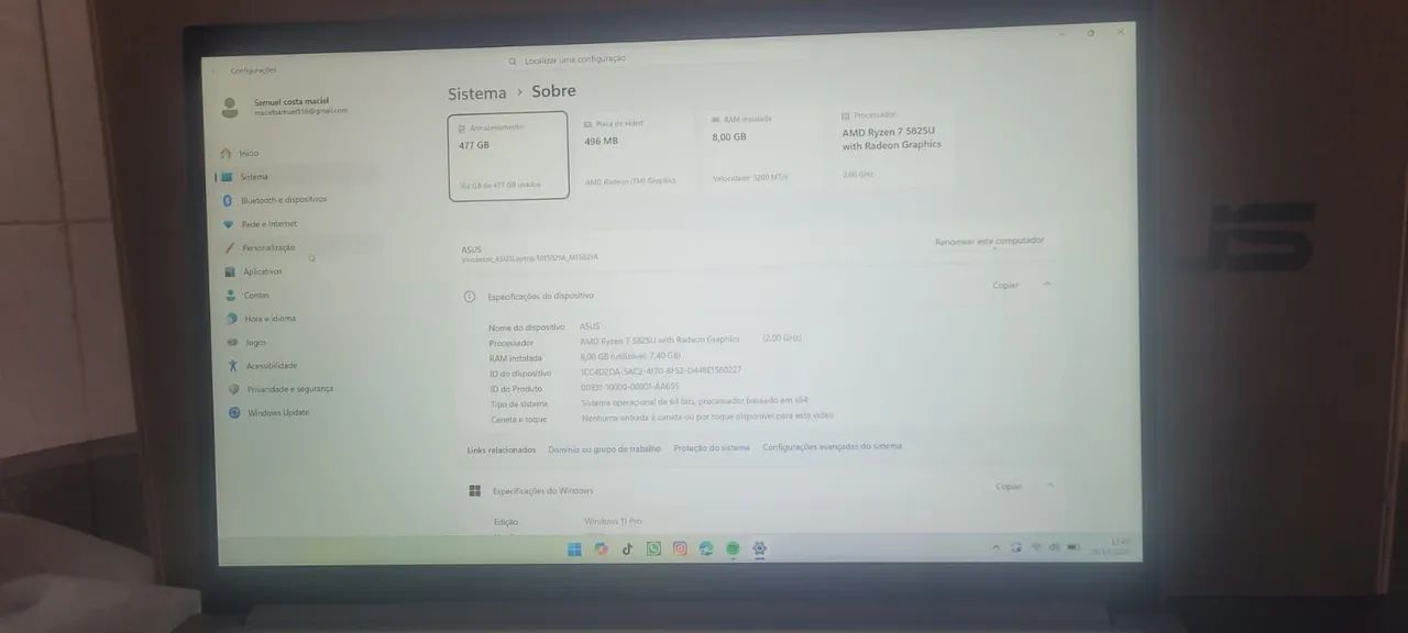 Notebook asus vivo book mod m1502 - Foto 4