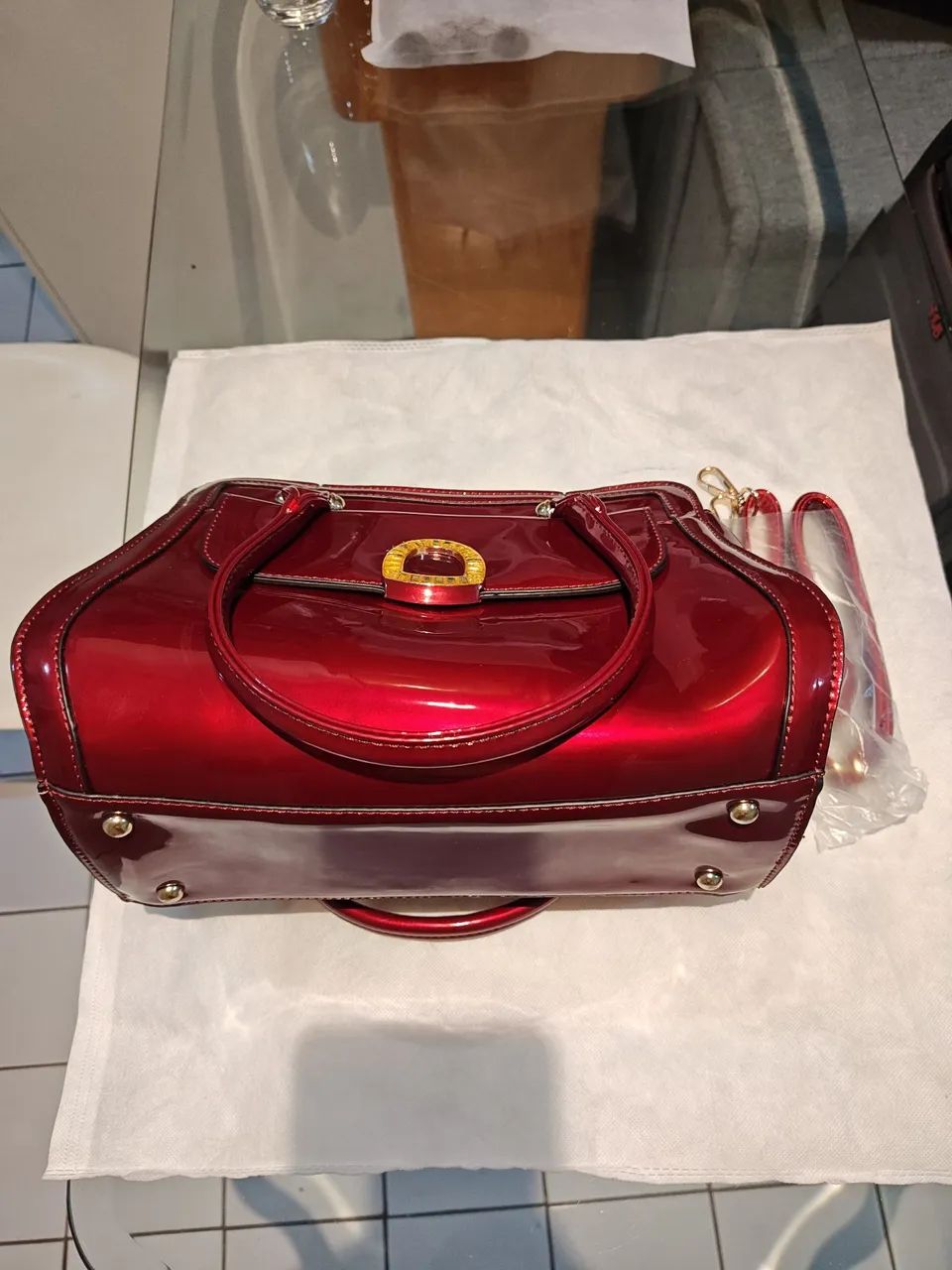 Bolsa feminina com zíper. - Foto 3