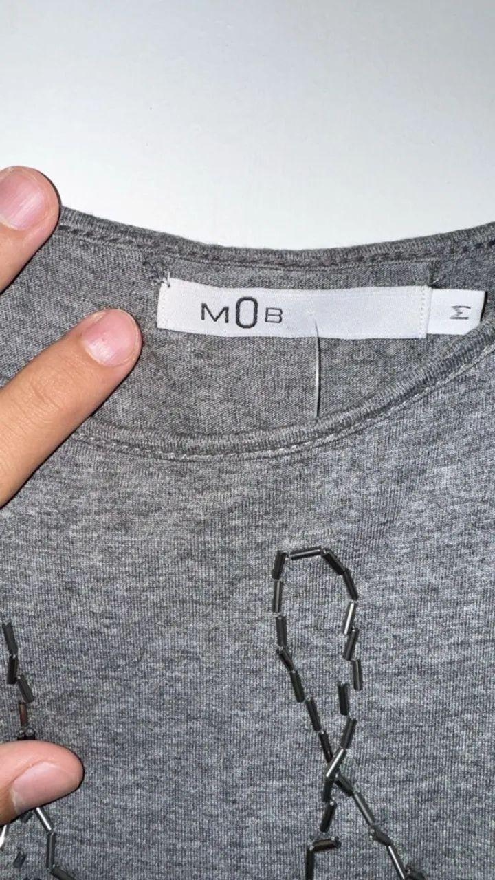 blusa cinza feminina da mob - Foto 3