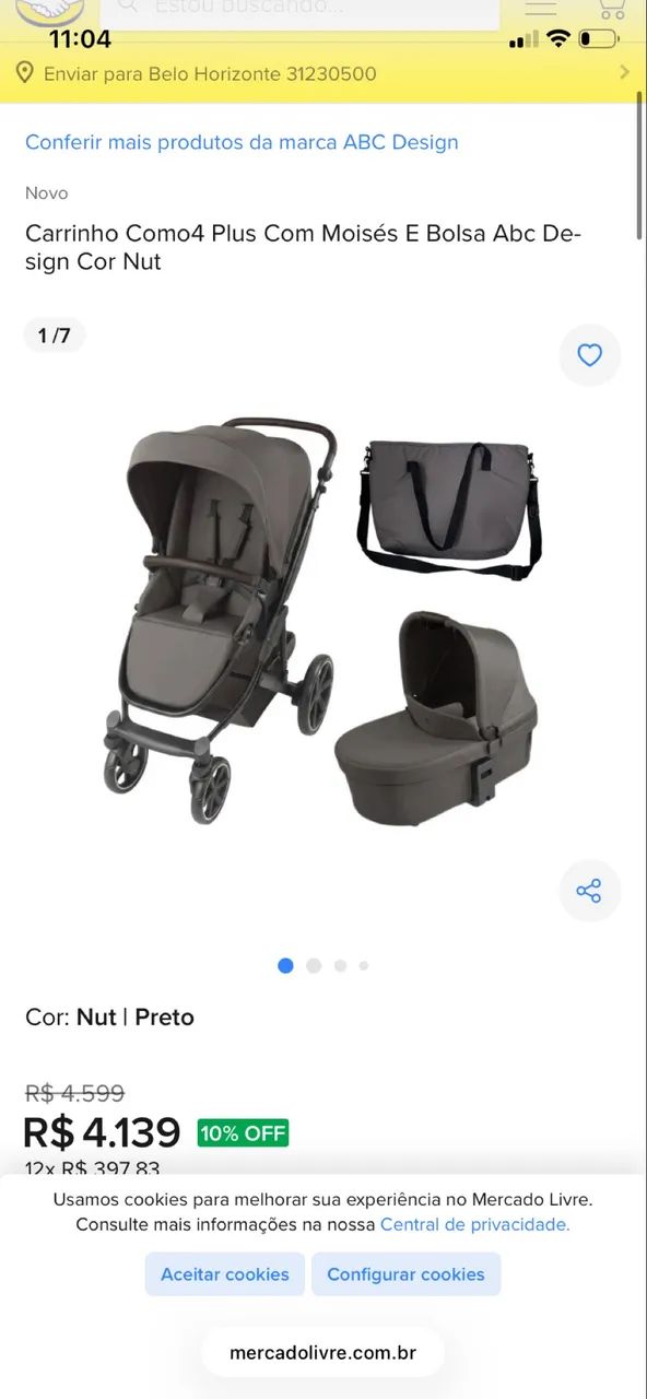 CARRINHO DE BEBÊ COMPLETO LUXO  - ÓTIMA OPORTUNIDADE!   ? 