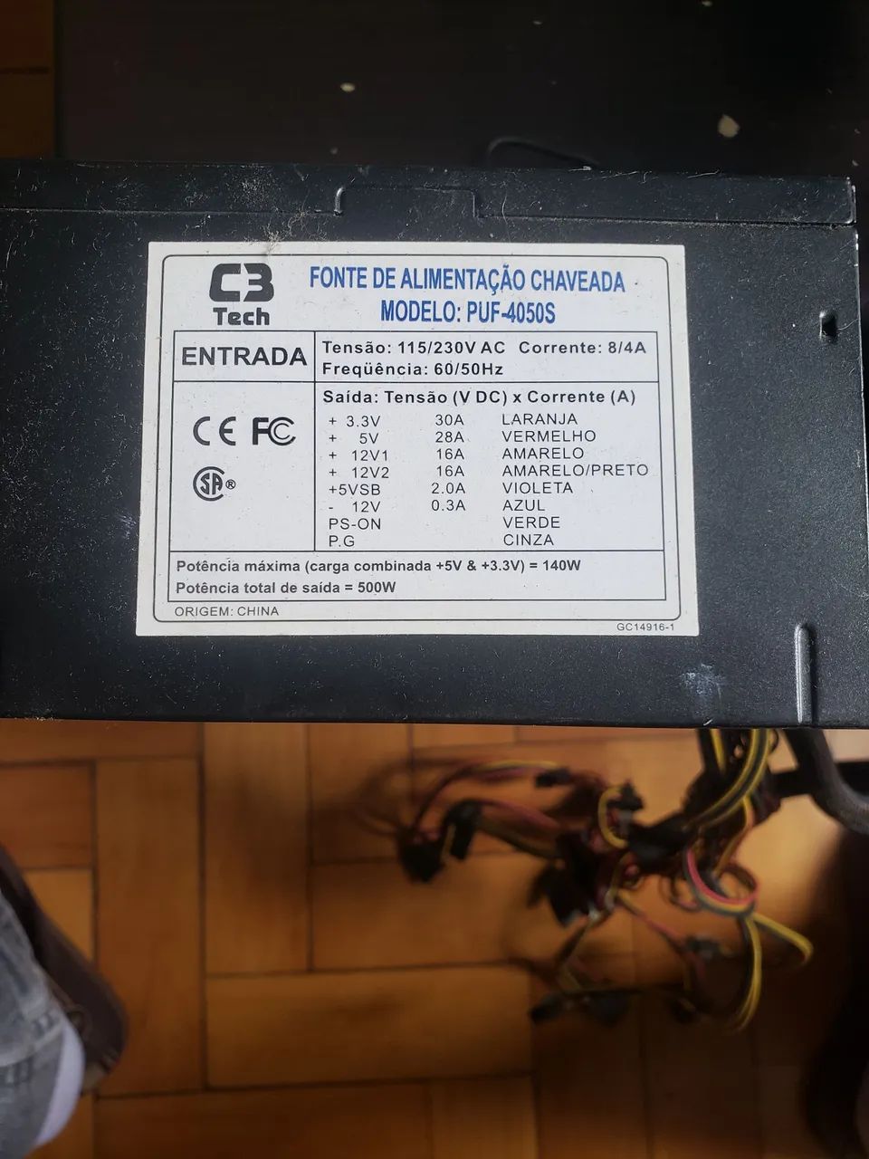Fonte alimentação chaveada para pc