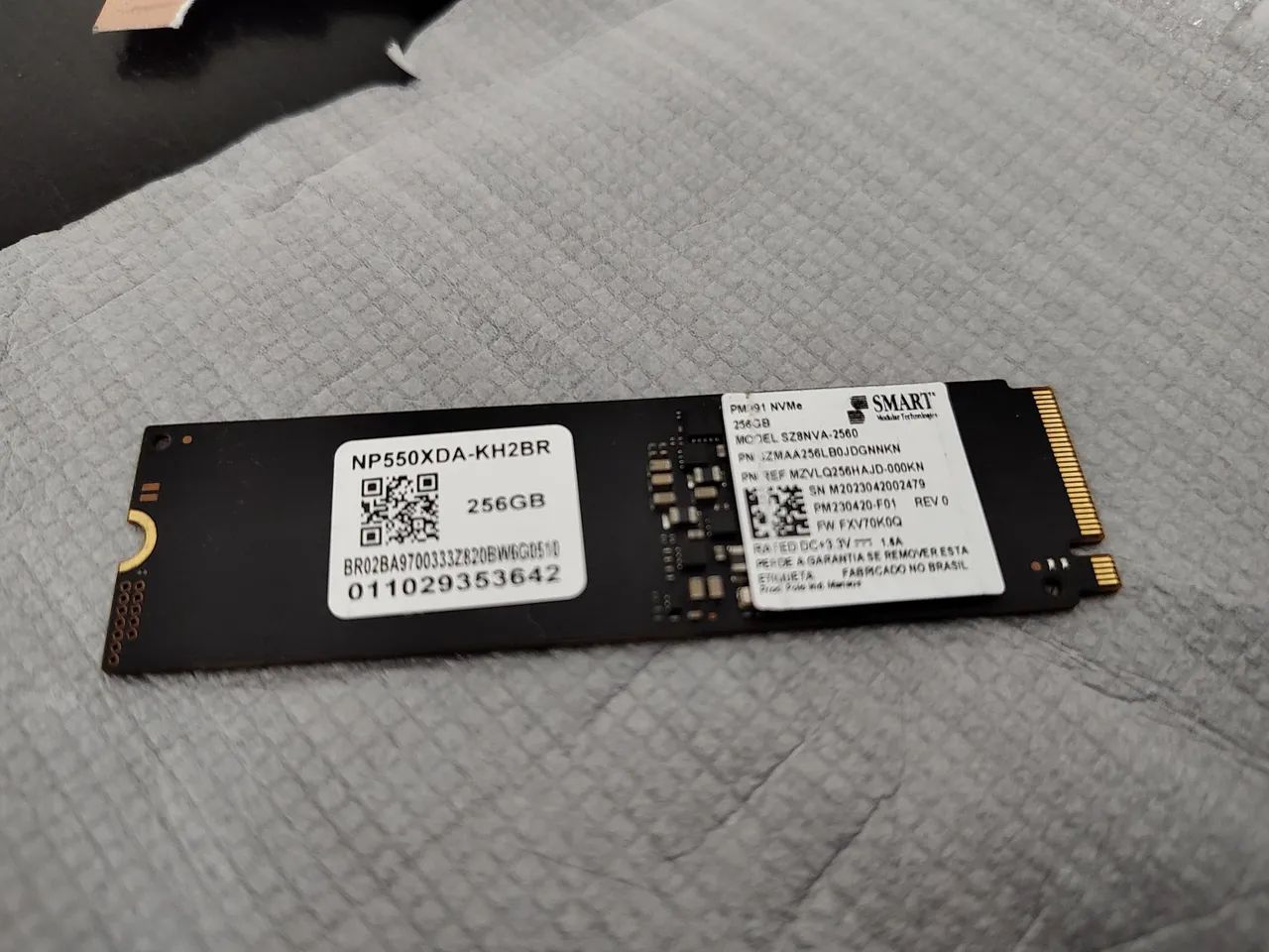 SSD NVME 256 GB original saudável 