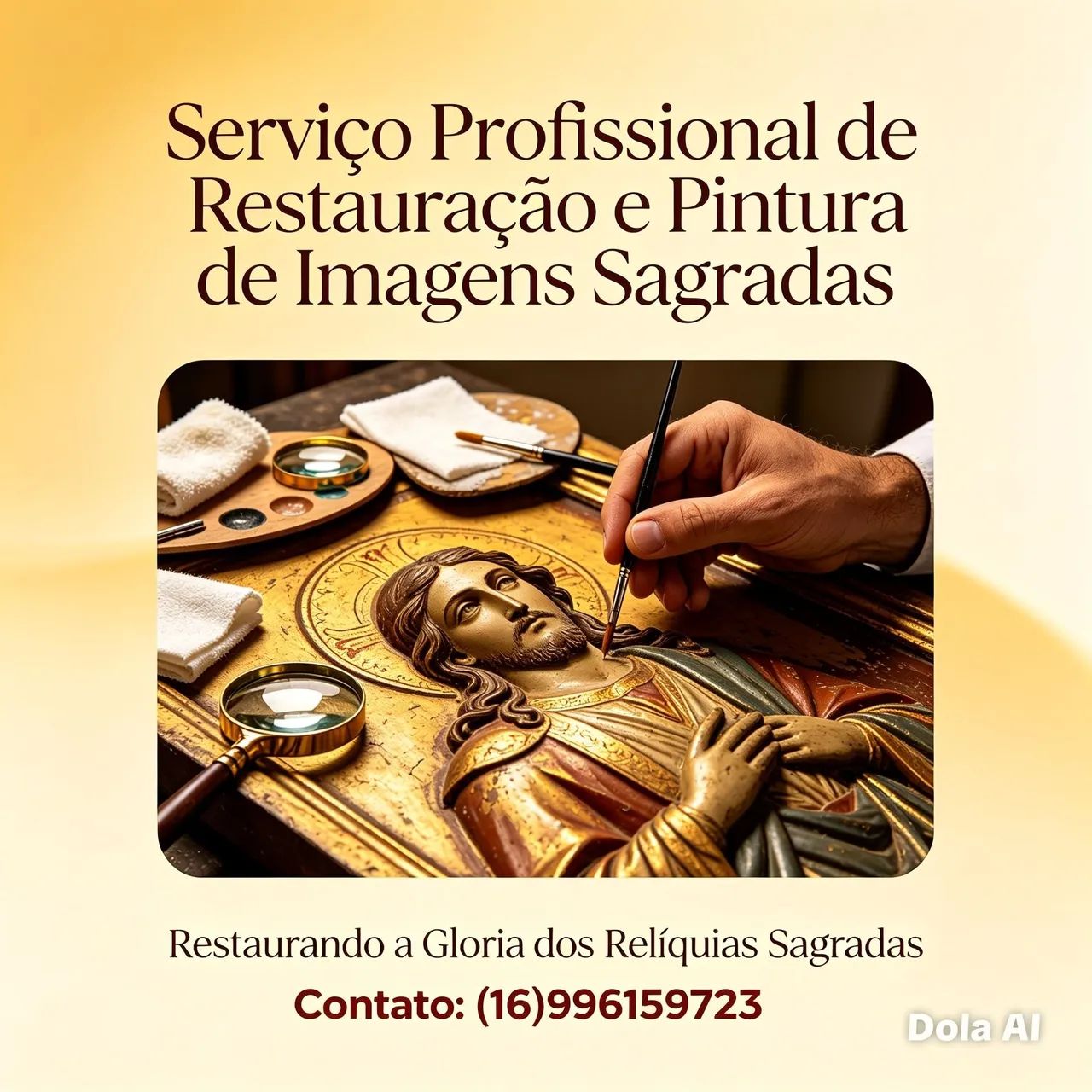 Imagens sagradas sob encomenda e restauro e pintura 