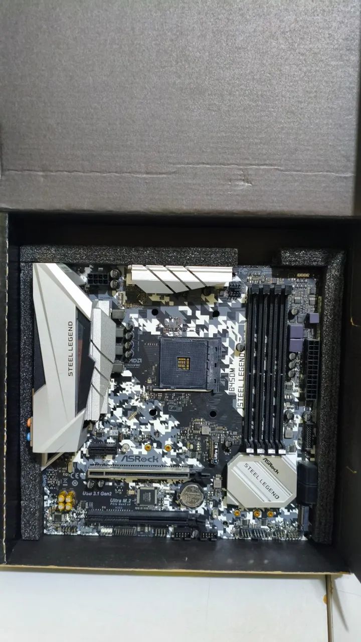 Placa Mãe ASRock B450M Steel Legend - Foto 4