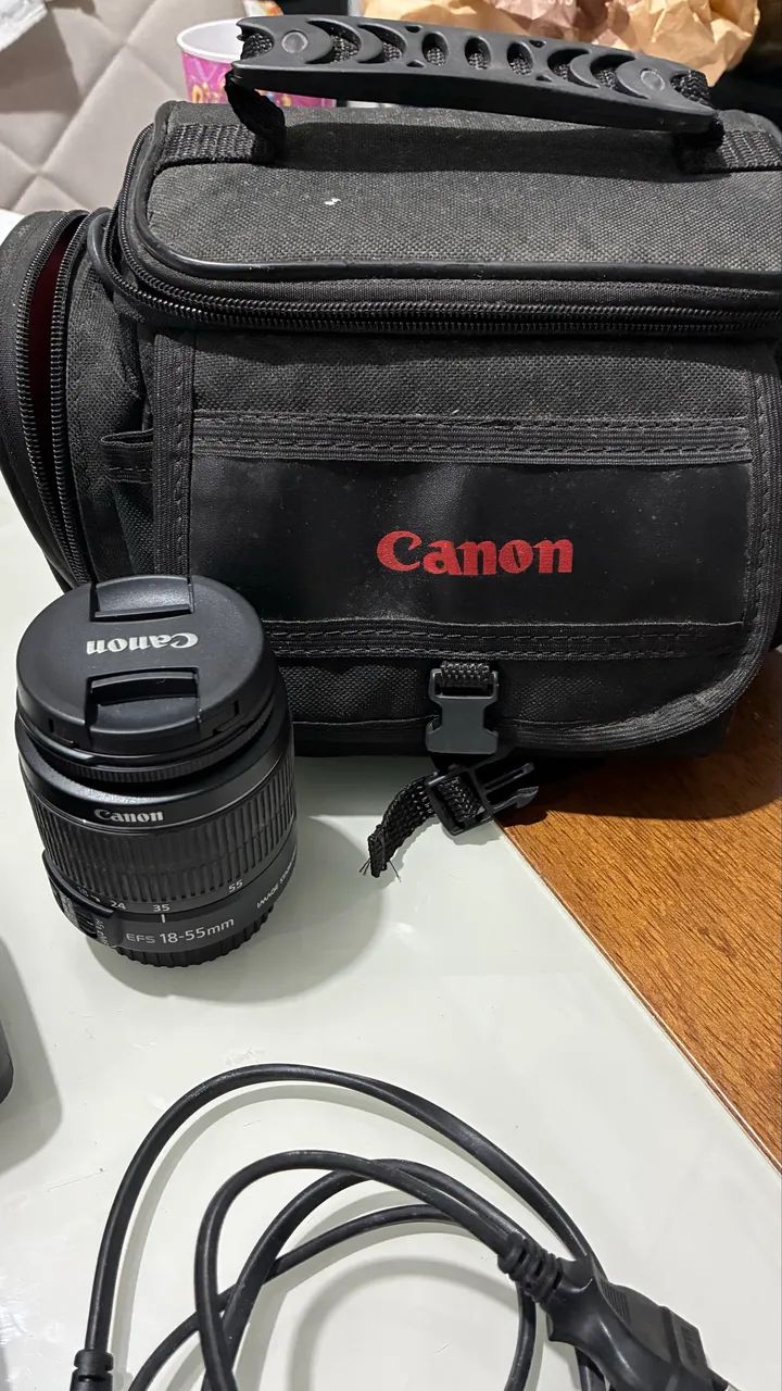 Câmera Canon T7 Semi Nova + Lente 18-55mm + Bolsa Original + SSD 64GB - Foto 5