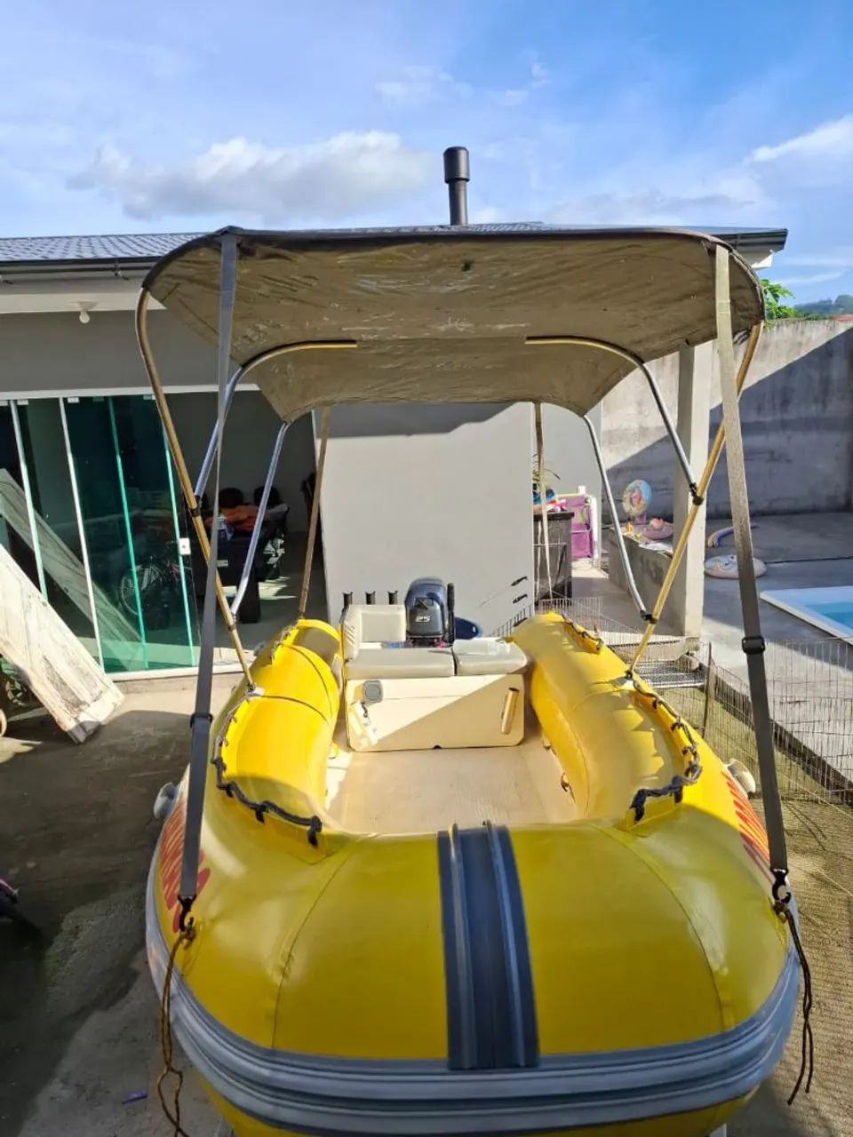 Bote inflável 4,10 com Yamaha 25hp - Foto 3