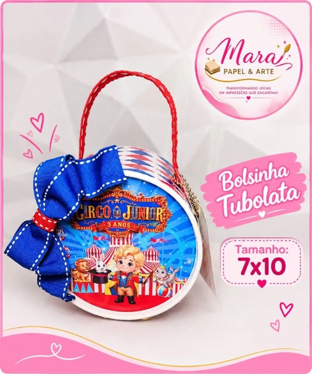 Kit com 10 Bolsinhas tubolata Personalizadas