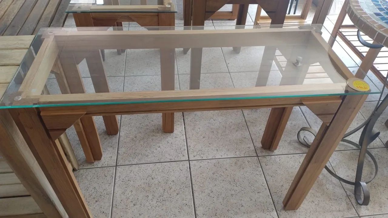 Mesa escritório de madeira - Foto 5