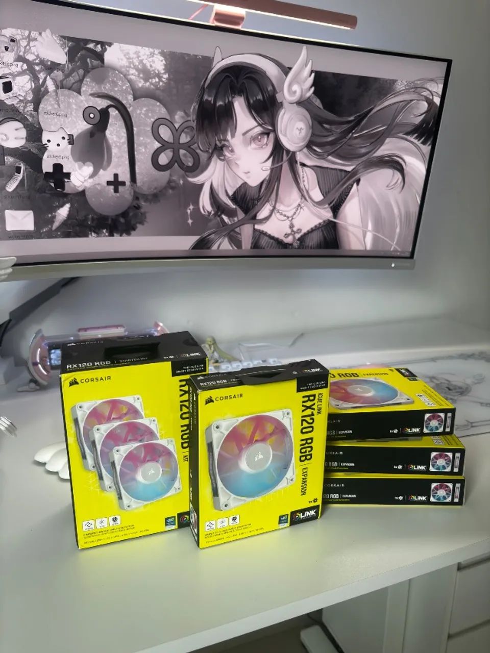 Ventoinhas da Corsair kit com 7 - Foto 2