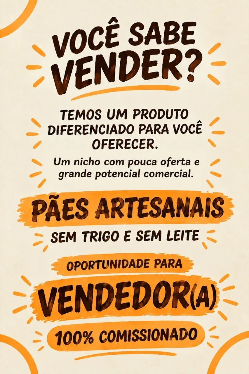 OPORTUNIDADE PARA VENDEDOR(A) COMERCIAL - 100% COMISSIONADO<br>
