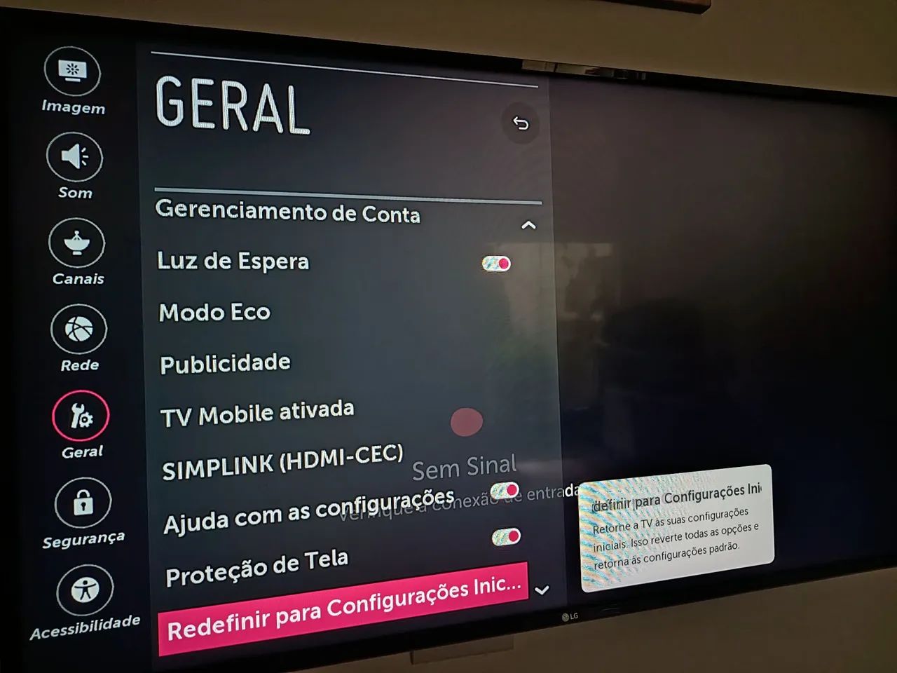 TV LG 49 POLEGADAS ? TELA PERFEITA + CONTROLE ORIGINAL - Foto 2