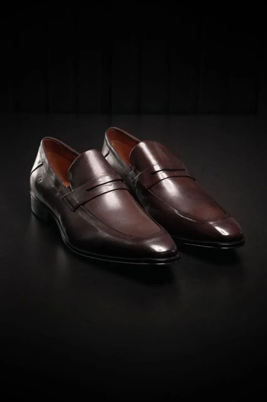 SAPATO SOCIAL LISO MARROM