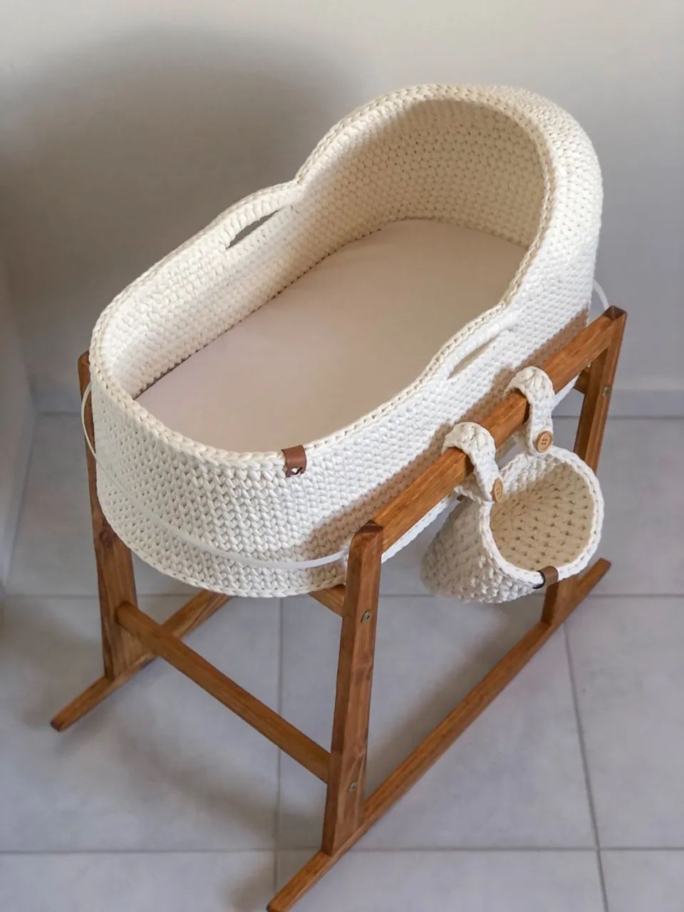 Berço Moisés de Crochê PRONTA ENTREGA  - Foto 3