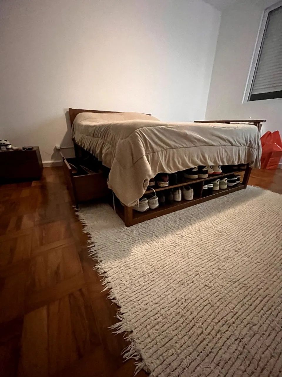 Cama casal madeira maciça com colchão - Foto 3