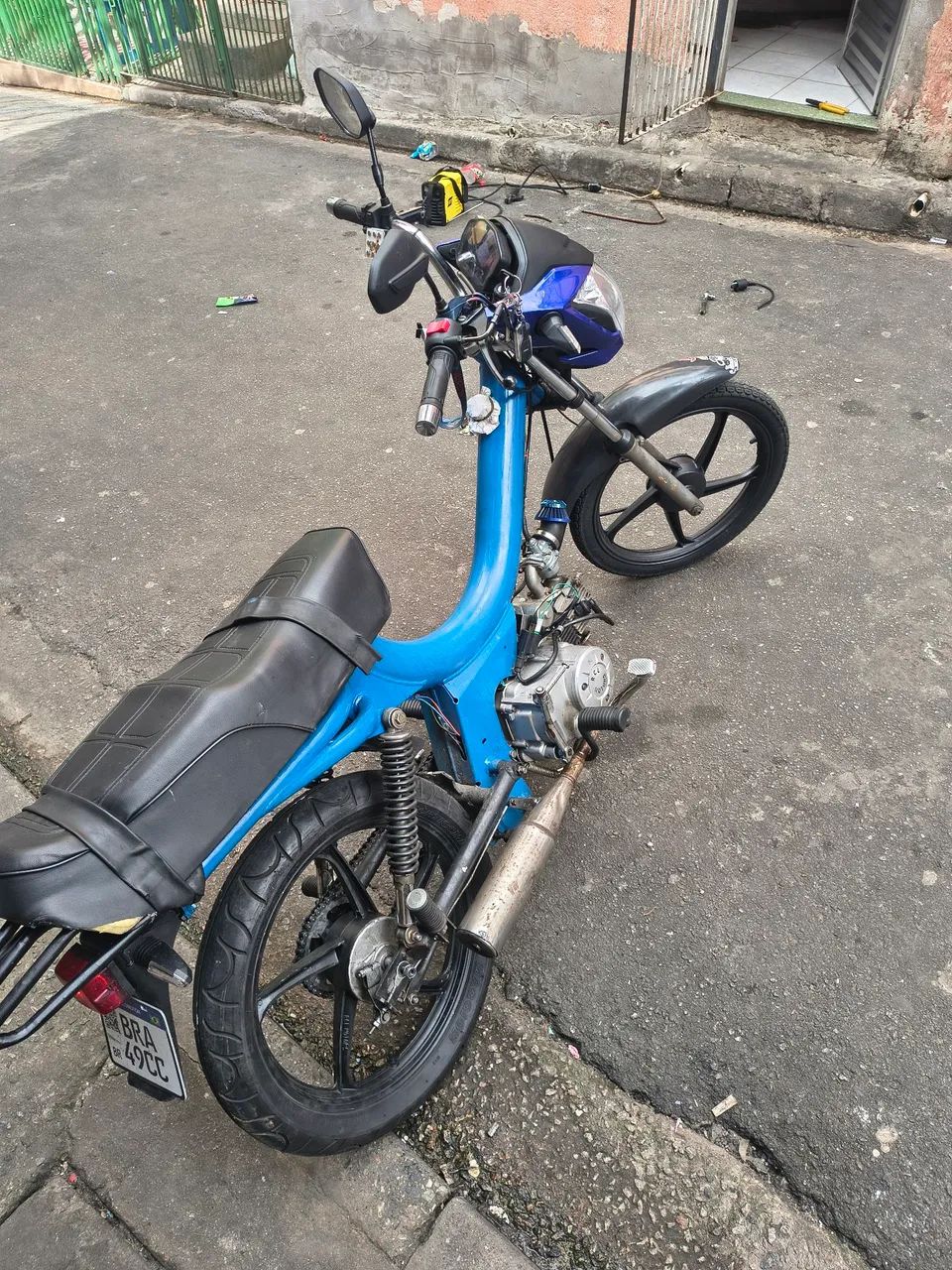 Mobilete 4t azul 90cc  - Foto 3