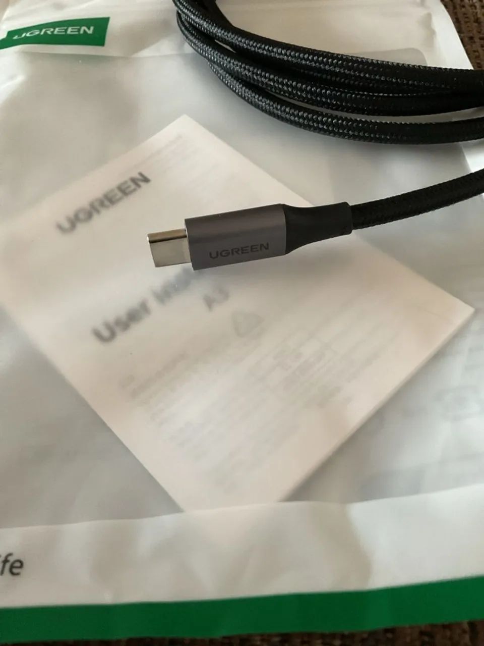 Ugreen cabo tipo-c duplo 100W 1M alumínio  - Foto 2