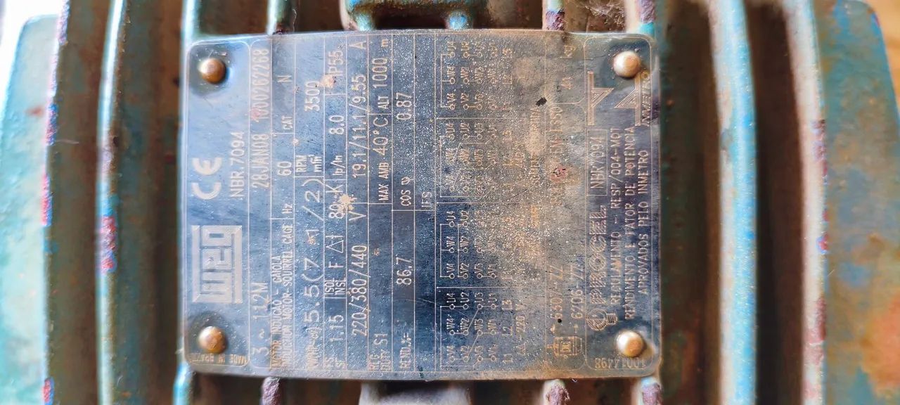 Motor bomba d'água 7,5 CV trifásica funcionando perfeitamente - Foto 6