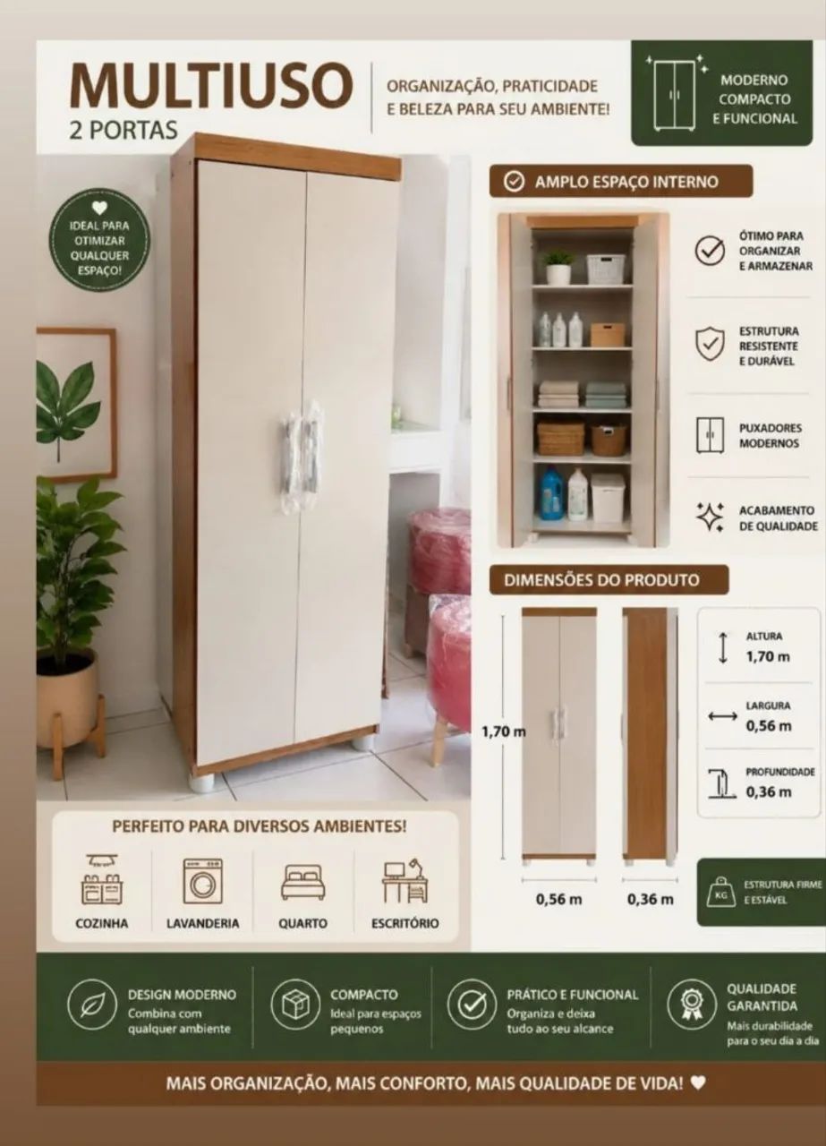 Super Oferta de Armário Multiuso com pés e Chaves!!