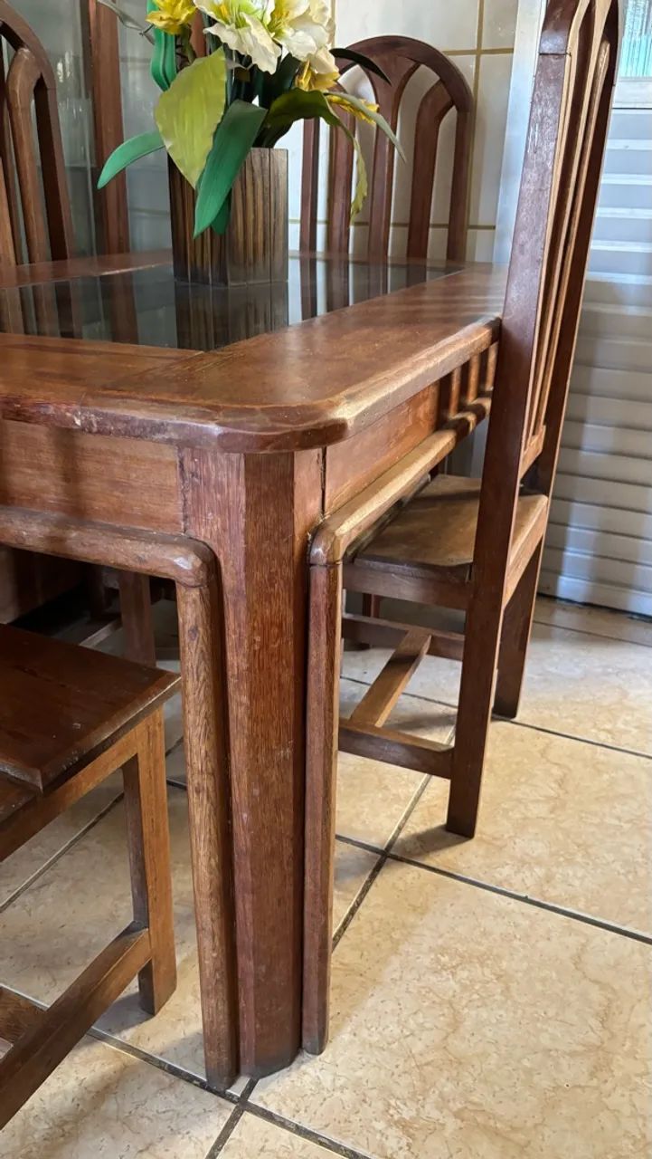 MESA DE 4 CADEIRAS - MADEIRA DE ANGELIM - Foto 2