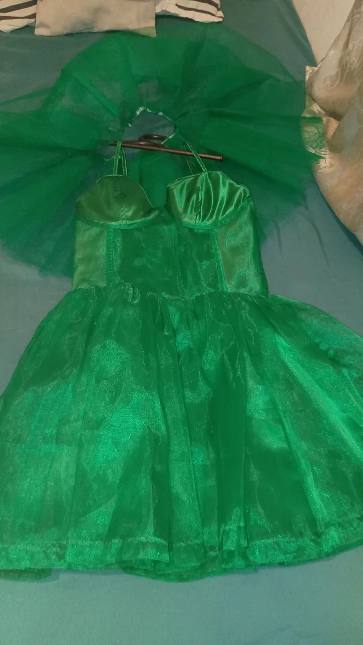 Vestido anágua verde