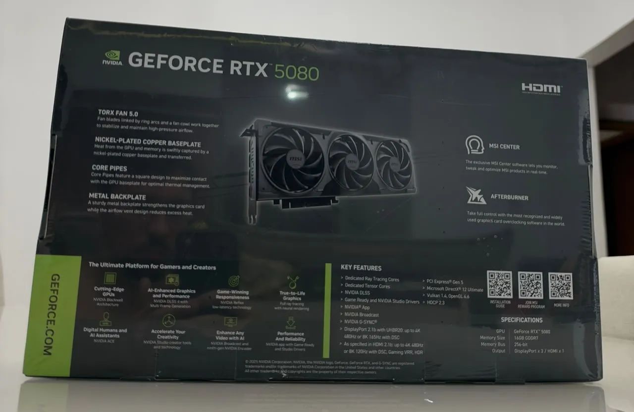 Placa de vídeo Nvidia GeForce RTX 5080 Msi  - Foto 3