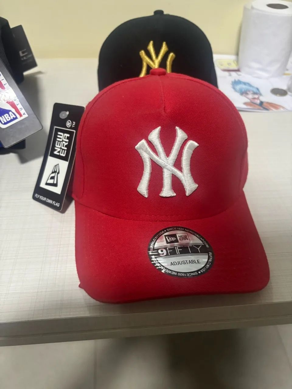 Kit Lote 8 Bonés Aba Reta E Curva Nba E Mlb - Novos Com Etiqueta - Foto 3