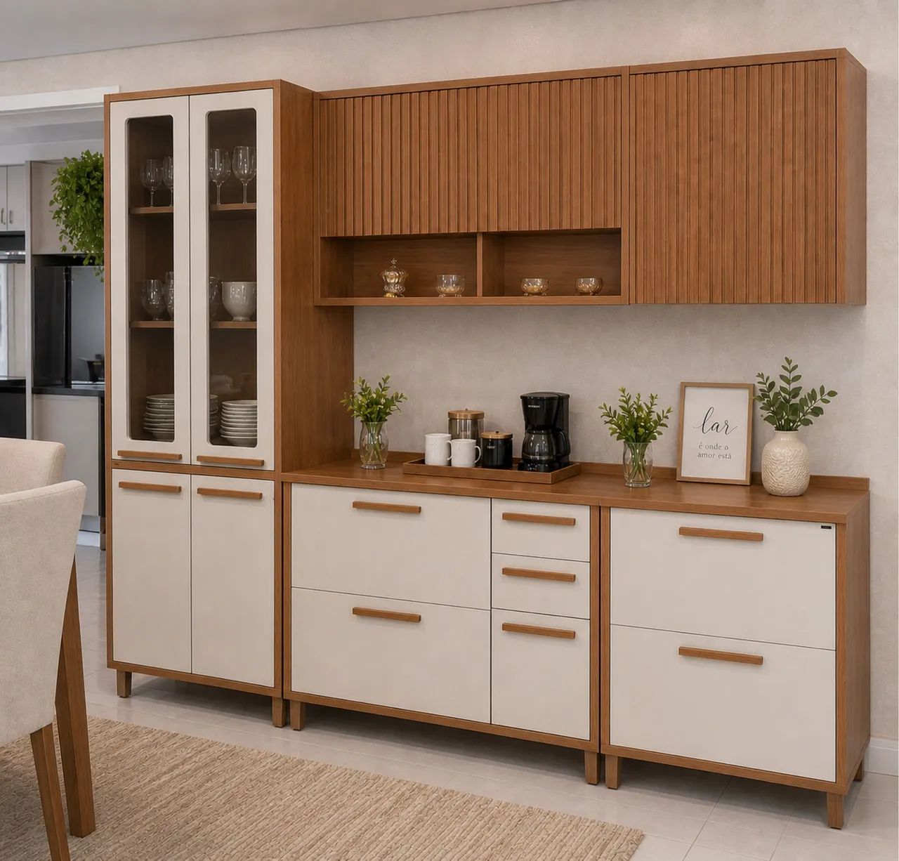 Cozinha modulada Torino Valdemoveis, 5 Peças - Entrega Imediata;