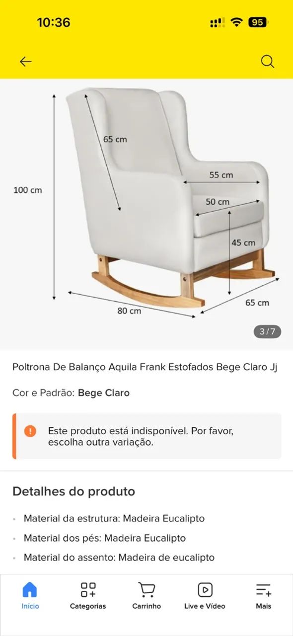 Poltrona amamentação com balanço. - Foto 4