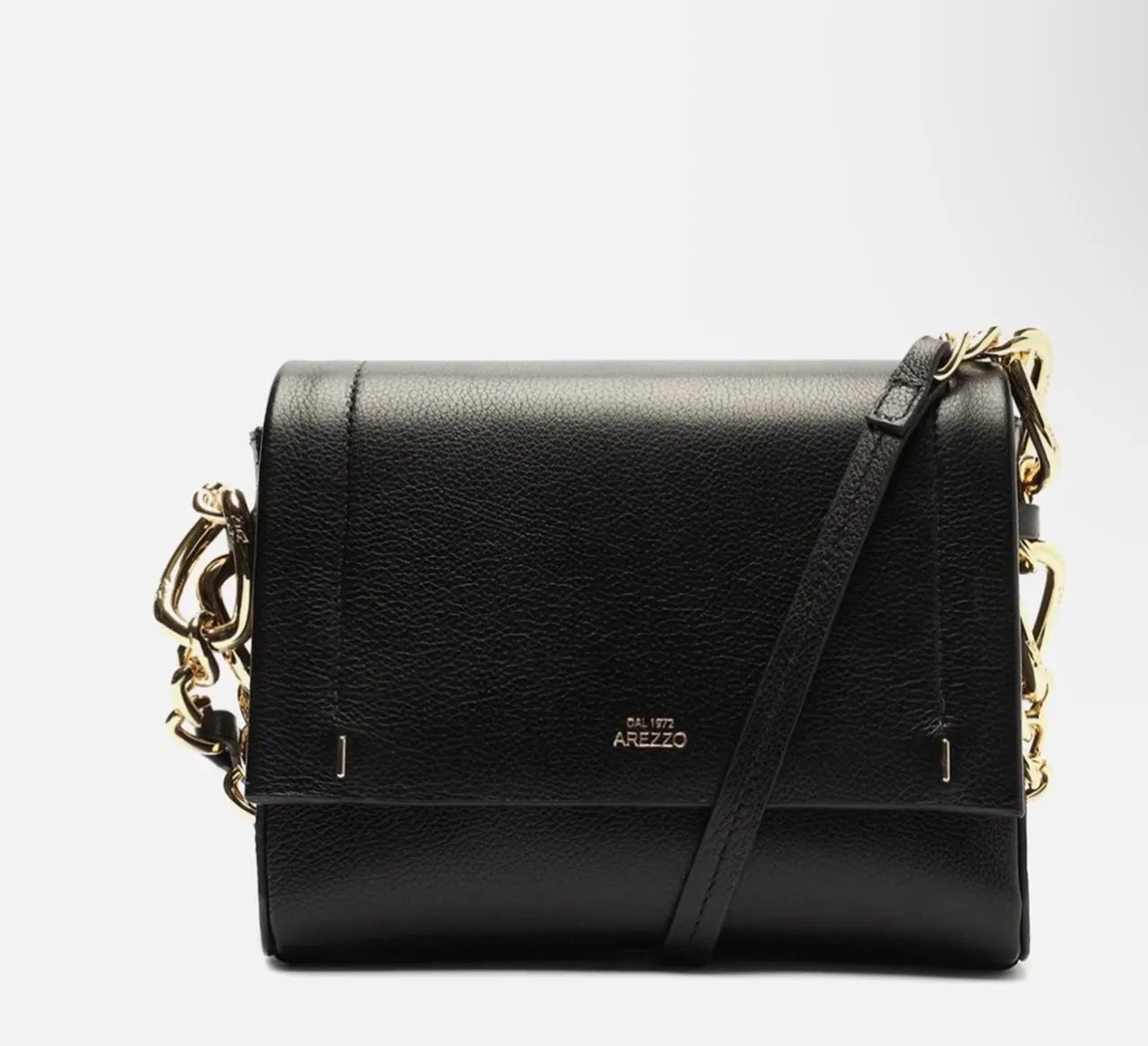 Bolsa Tiracolo Preta Couro Special 
