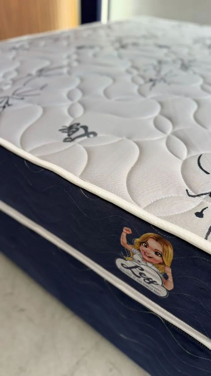 Cama ouro queen blue _ Brinde travesseiros! - Foto 3