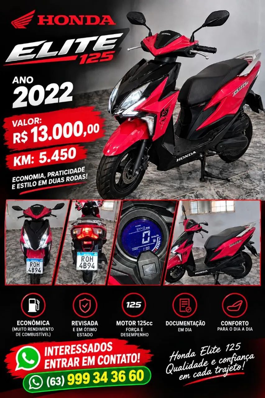 Vendo Honda Elite 125  - Foto 5