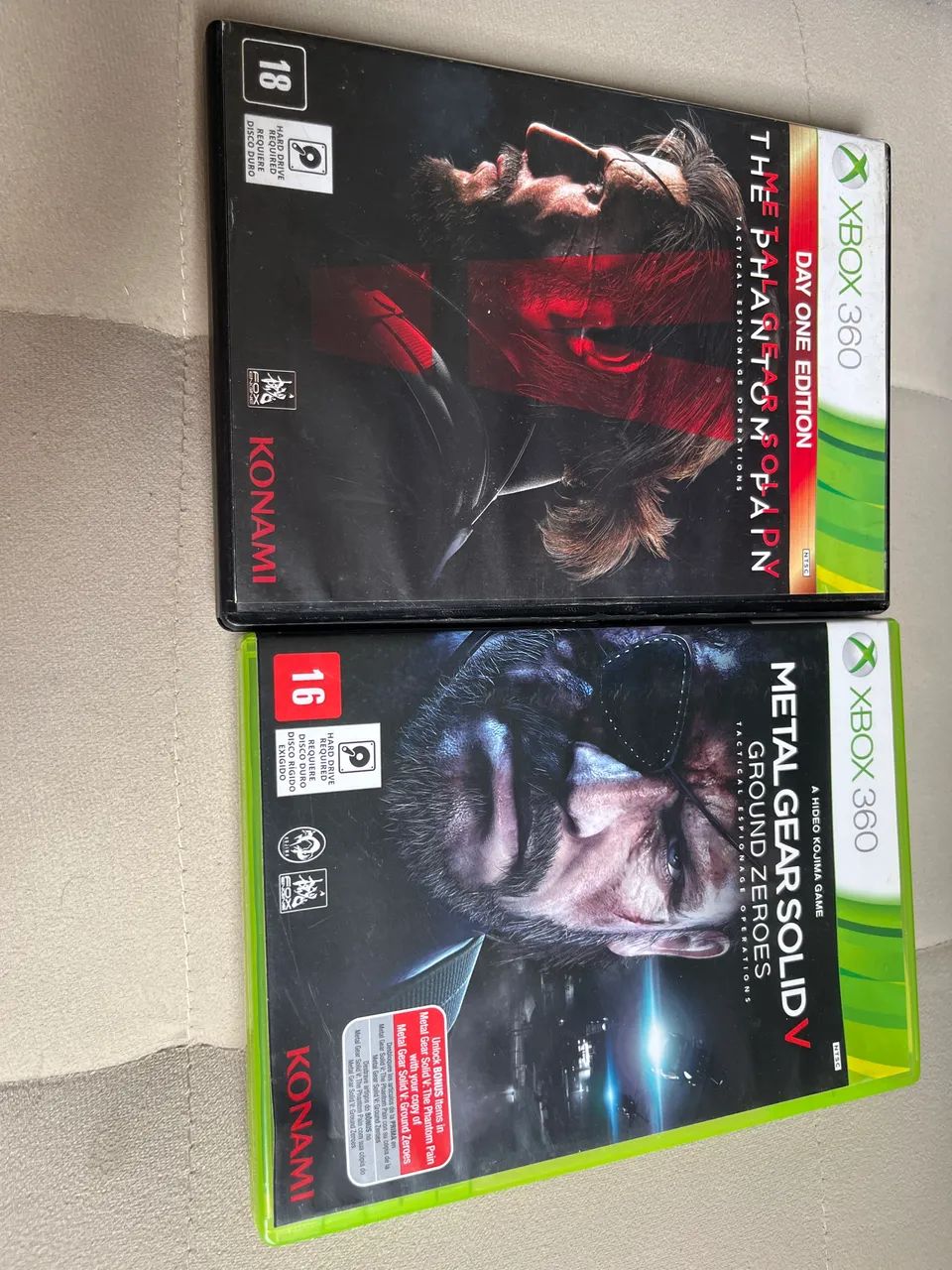 2 games Metal Gear Phantom e Solid V - Xbox 360 Originais e completo 