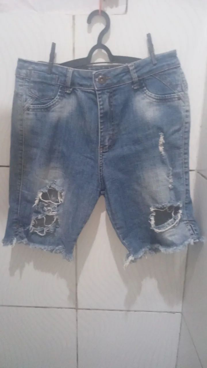 Bermuda Jeans Moça Vip Denim Feminino N:42 - Foto 4