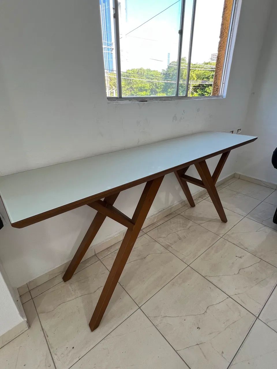 CONJUNTO JACAÚNA ORIGINAL - MESA DE JANTAR + APARADOR | MADEIRA E VIDRO - Foto 4