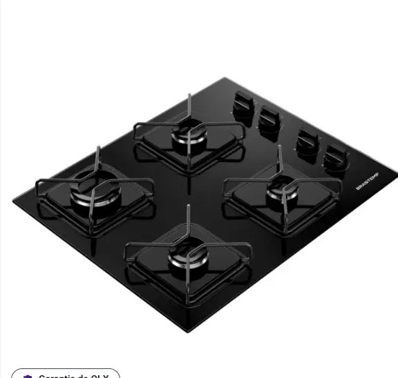 Cooktop Brastemp a Gás 4 Bocas com Grades de Ferro - BDD61BE