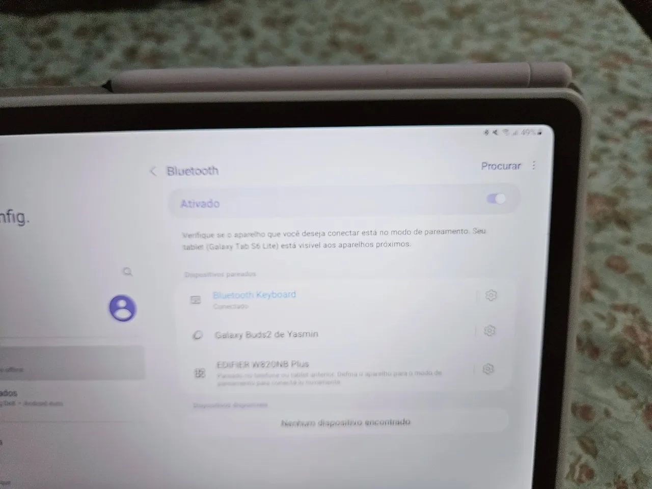 Capa rosa para tablet Samsung S6 Lite com teclado bluetooth  para tablet Samsung S6 Lite - Foto 5