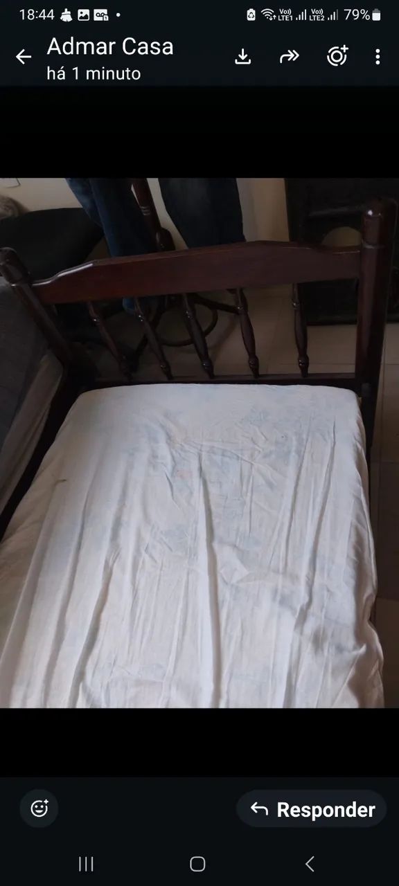 Cama solteiro com colchão  - Foto 2