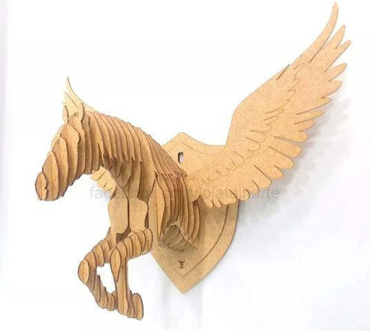 Cabeça animal - Quebra Cabeça 3d Em Mdf - Foto 6