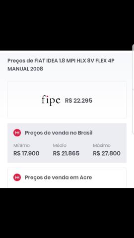 Fiat Idea HLX troco por moto - Foto 6